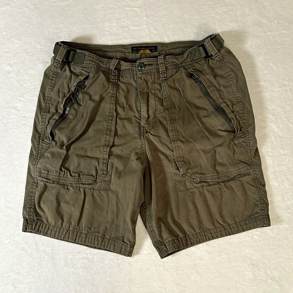 Vintage Y2K Abercrombie & Fitch Mens Cargo Utility Shorts Size 32 Streetwear
